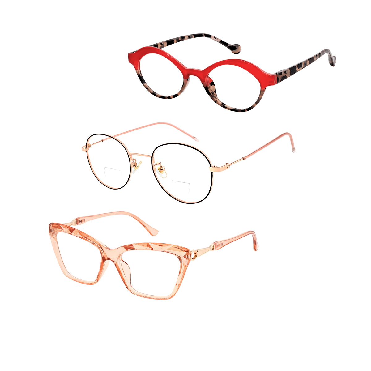 cat-eye multicolor reading-glasses